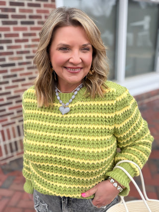 Golden Field Stripe Sweater