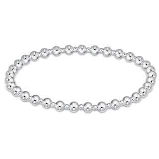 Classic Grateful Pattern Bead Bracelet - Sterling
