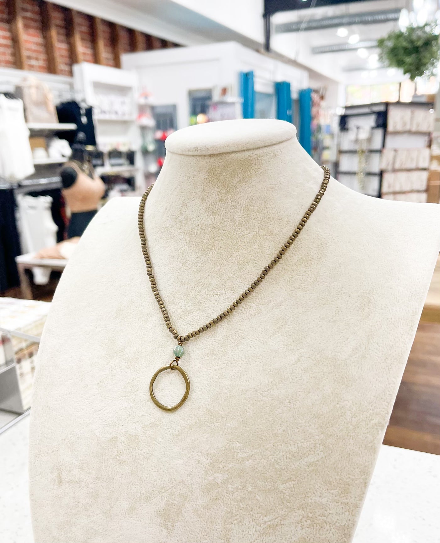 Seasons Bronze Crystal Necklace