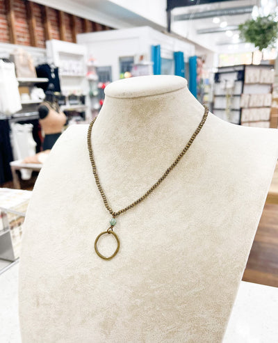 Seasons Bronze Crystal Necklace