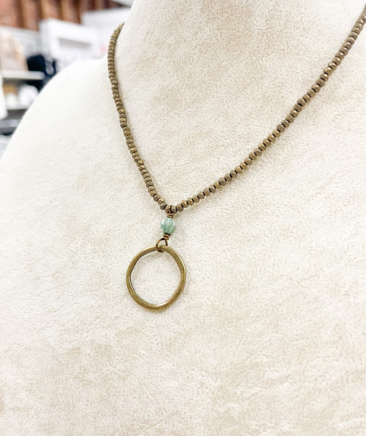 Seasons Bronze Crystal Necklace