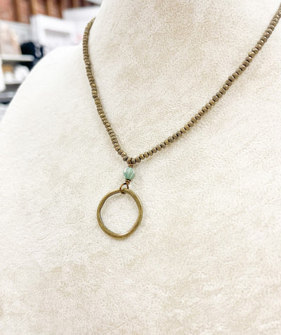 Seasons Bronze Crystal Necklace