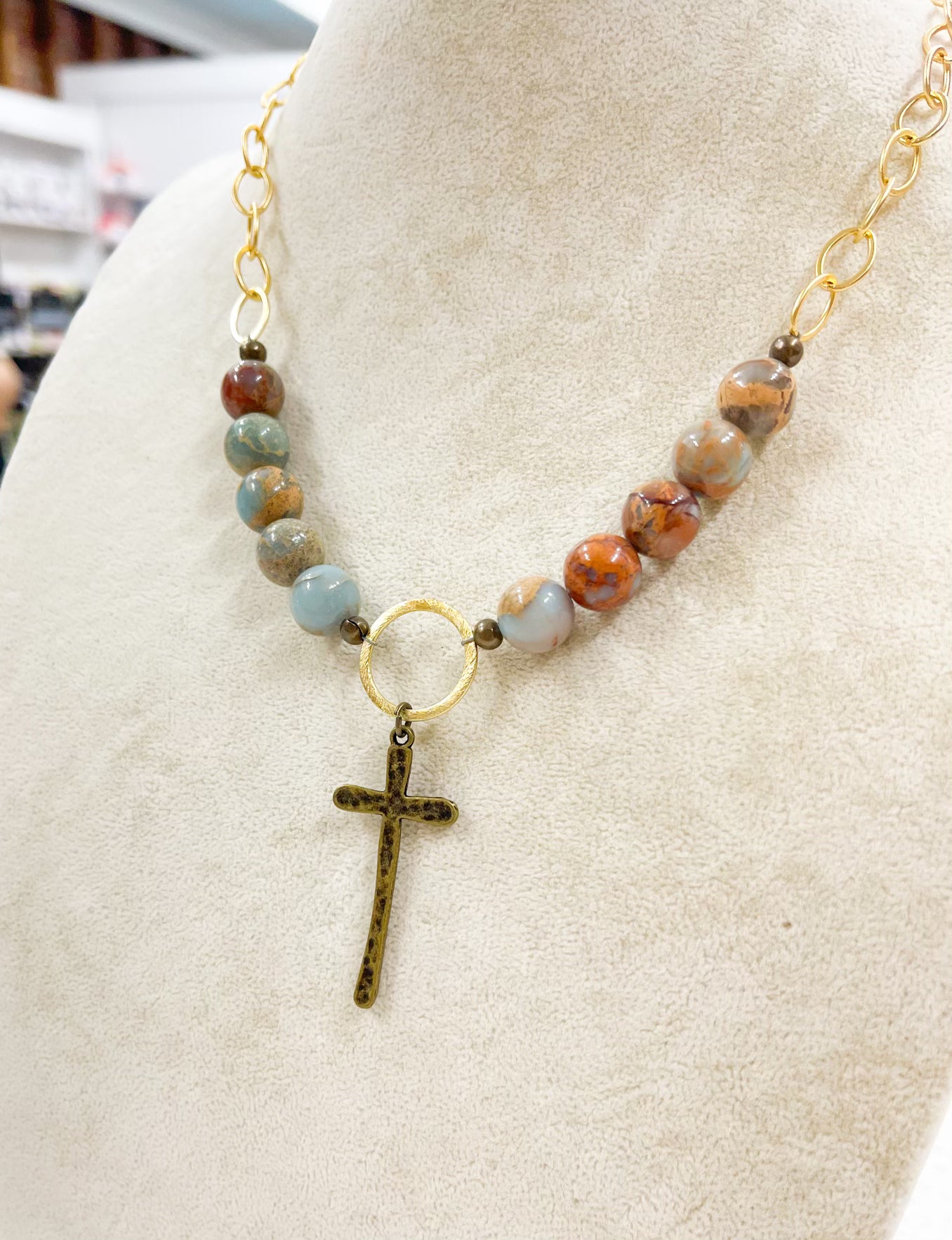 Home Sweet Home Cross Necklace