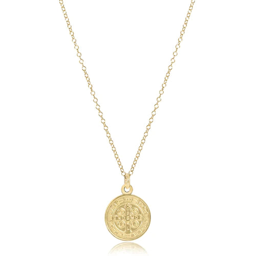 16" Necklace Gold - Blessing Gold Disc