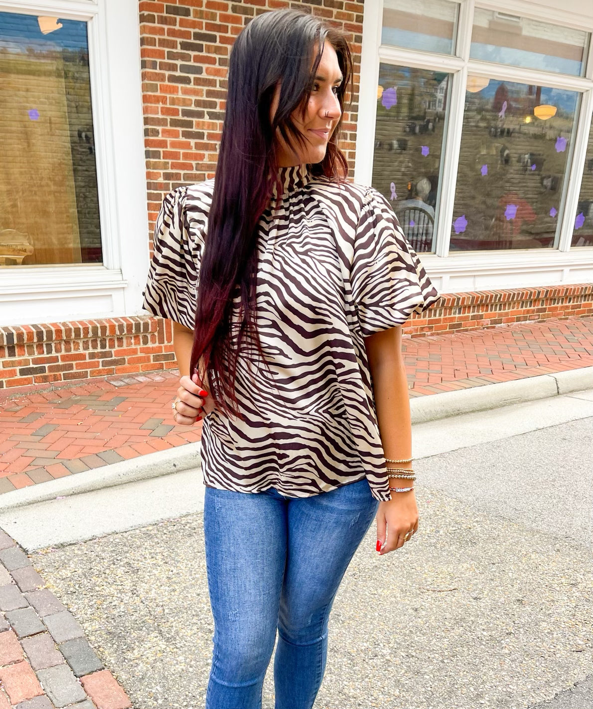 Feline Mock Neck Top