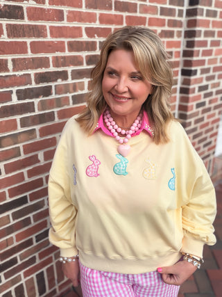 gingham bunny sweatshirt