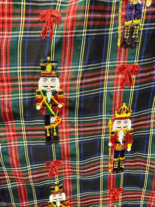 Queen Of Sparkles | Plaid Nutcracker & Bow Midi Skirt