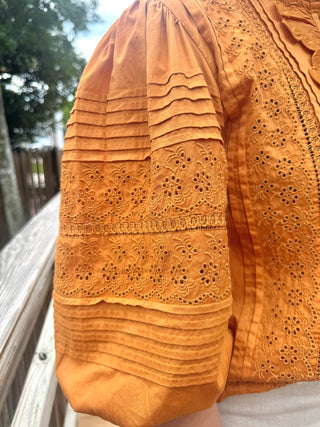 Ginger Eyelet Embroidered Blouse