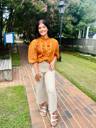 Ginger Eyelet Embroidered Blouse