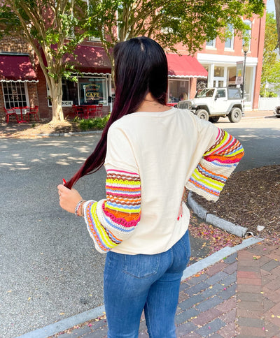 Woodland Crochet Bell Sleeve Top