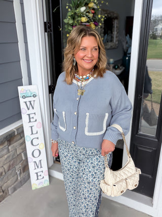 Aria Lace Trim Cardigan