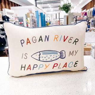Pagan River Is My Happy Place Pillow