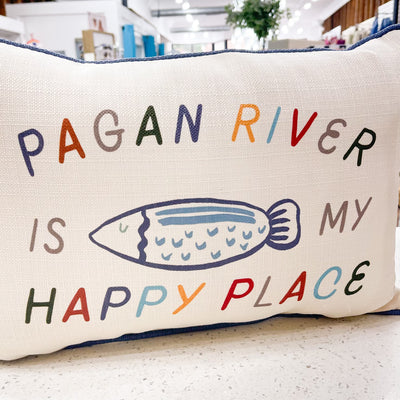 Pagan River Is My Happy Place Pillow