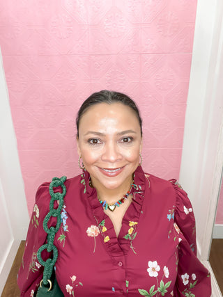 Burgundy Bloom Blouse