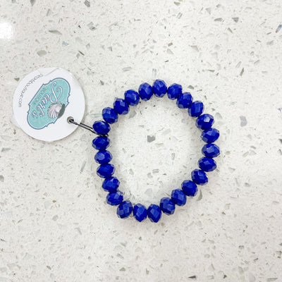 Royal Blue Bead Stretch Bracelet