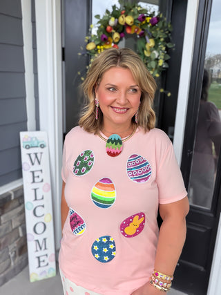 sequin easter egg tee