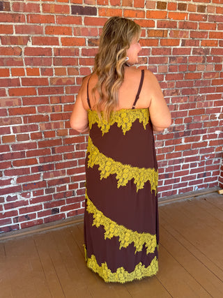 Lace Me In Chocolate Dress