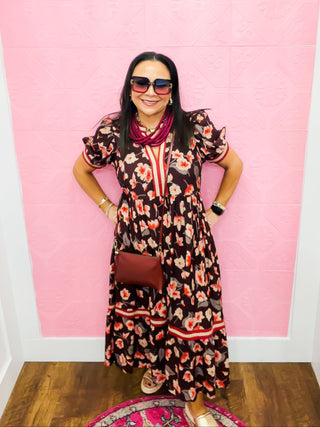 Autumn Garden Midi Dress