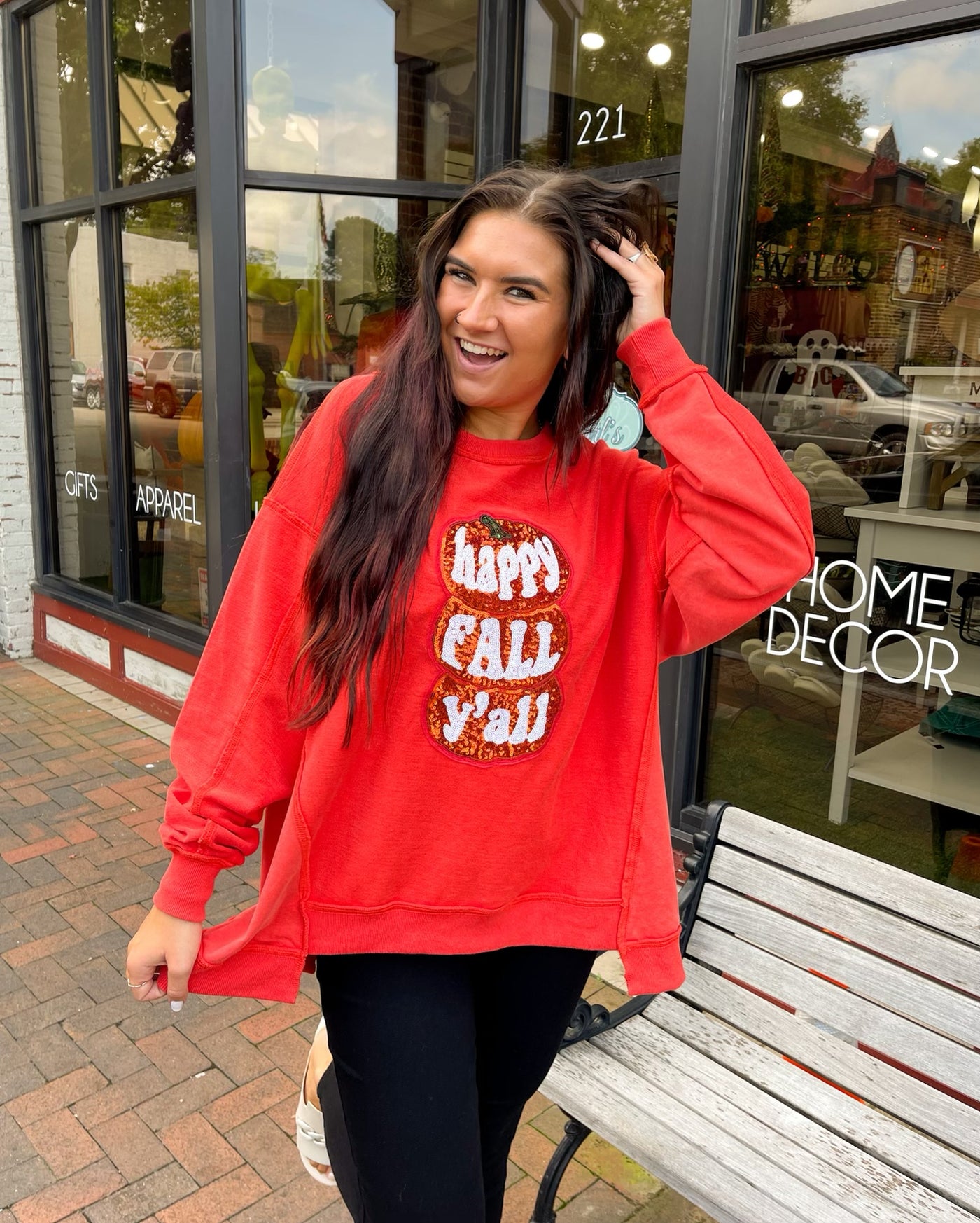 Happy Fall Y'all Sequin Sweatshirt