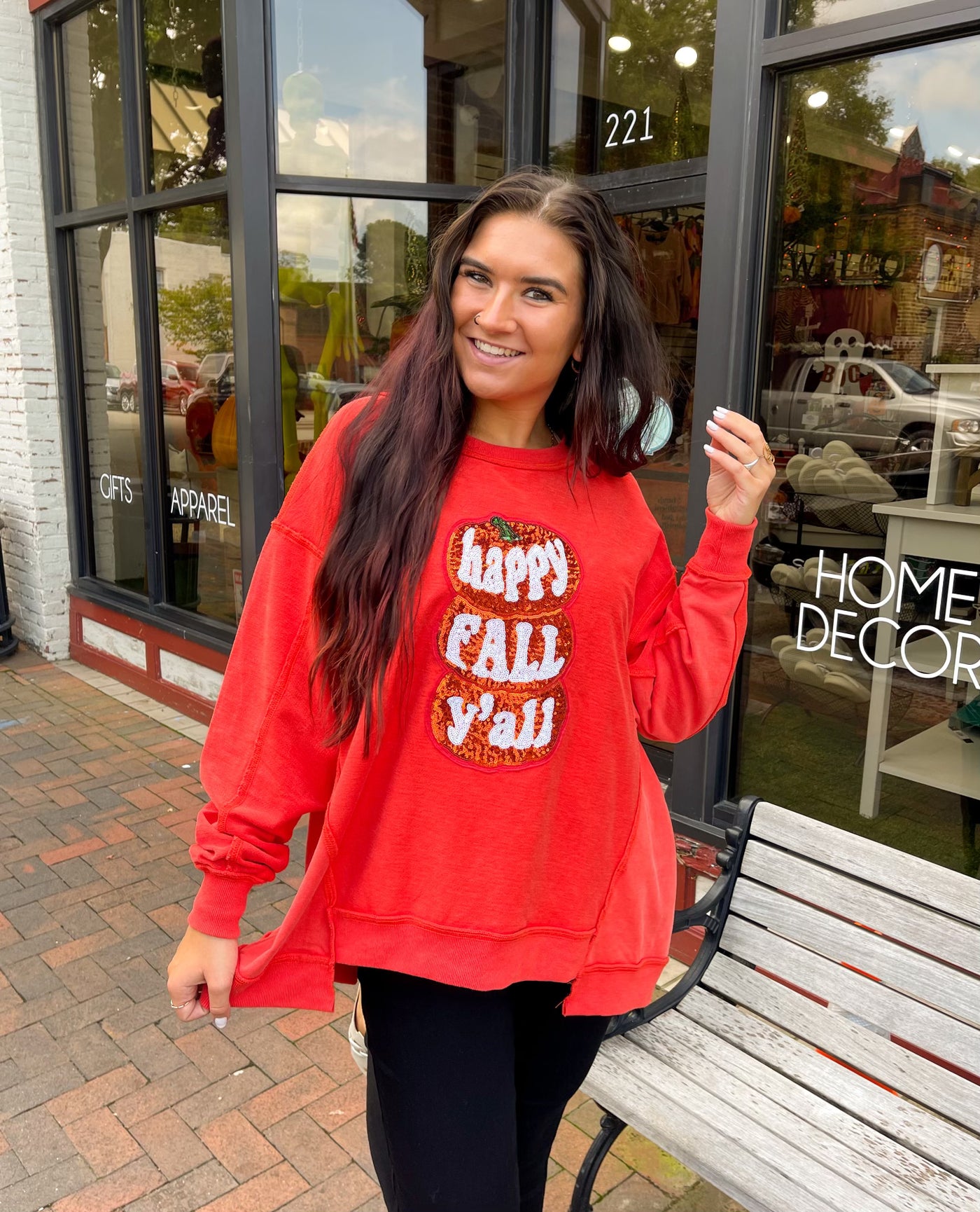 Happy Fall Y'all Sequin Sweatshirt