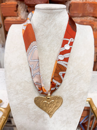 Haleigh Heart Scarf Necklace