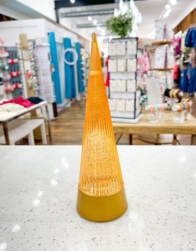 Swirling Glitter Cone Tree 10"