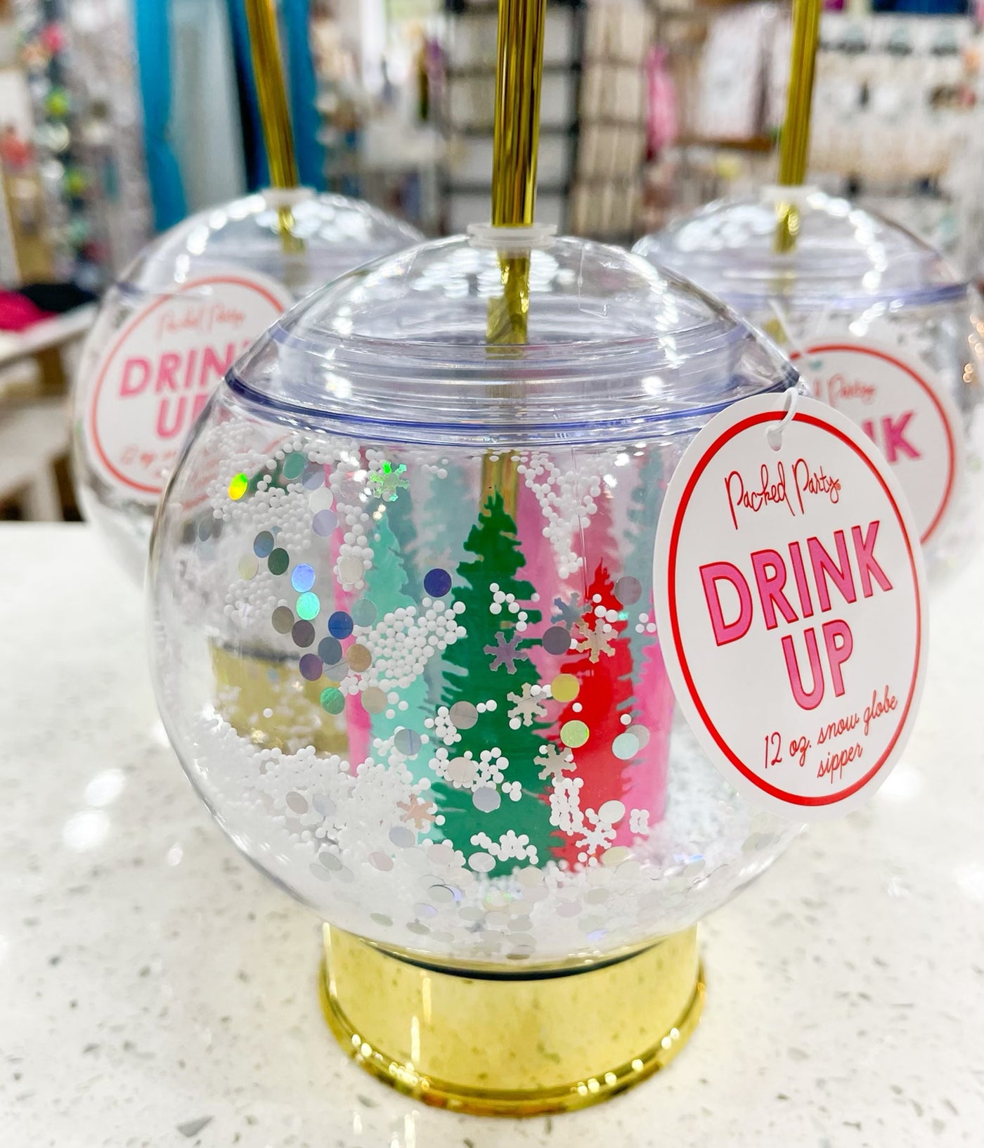 WINTER WONDERLAND SNOWGLOBE NOVELTY SIPPER