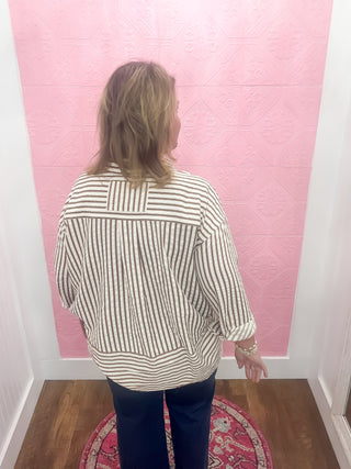 The Cocoa Stripe Blouse