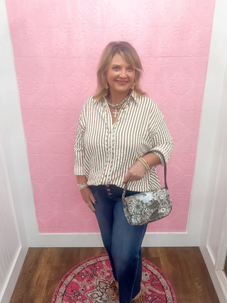The Cocoa Stripe Blouse