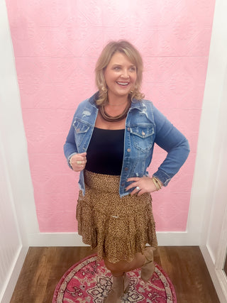 Spotted Sass Knit Skort