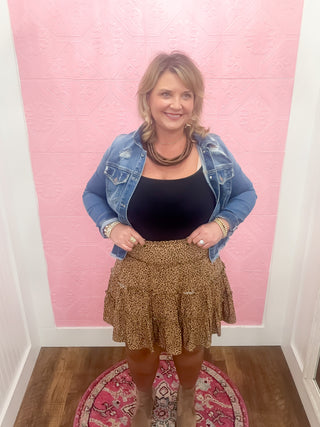 Spotted Sass Knit Skort