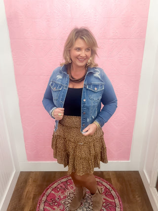 Spotted Sass Knit Skort