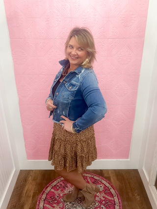 Spotted Sass Knit Skort