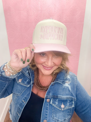 "EXPENSIVE & DIFFICULT" Embroidered Trucker Hat
