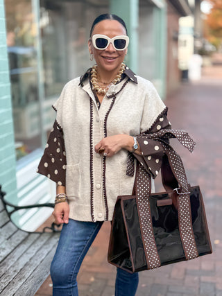 Cream & Cocoa Knit Sweater