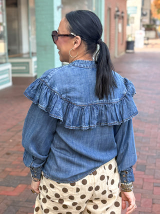 Ivy Jane | Denim Bow Blouse