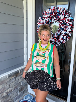 Spot On Smocked Polka Dot Flowy Skort