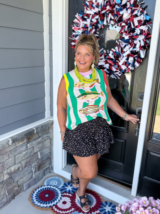 Spot On Smocked Polka Dot Flowy Skort
