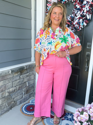 pink pintuck pants