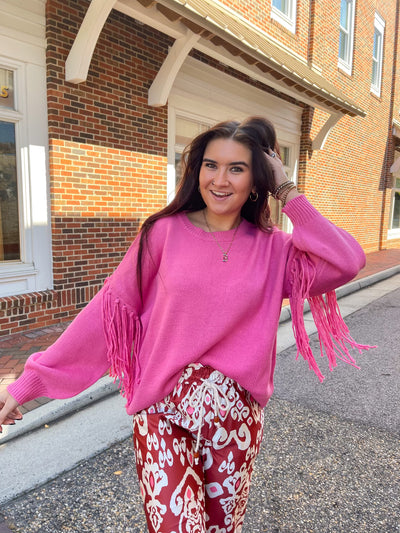 Cinnamon Spice Silk Wide Leg Pants