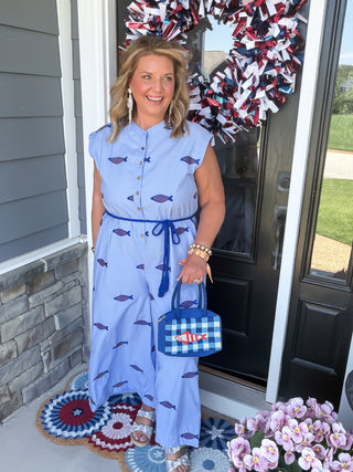 ivy jane blue fish romper