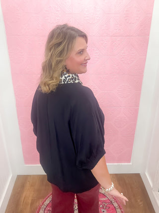 Wild At Brunch Blouse | Black