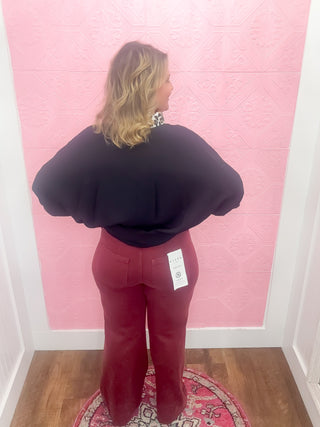 Risen | Wine About It Wide Leg Jeans
