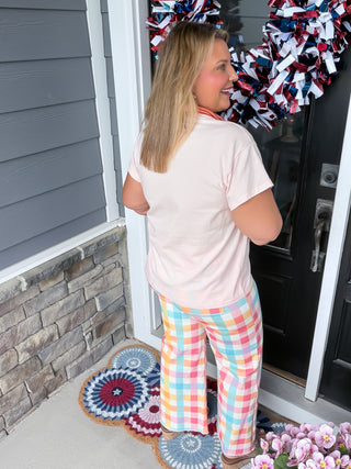 Soft Days Gingham Jeans