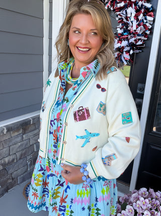 queen of sparkles travel cardigan sweater