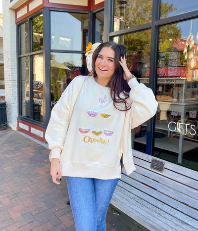 Cheers! Sequin Sweatshirt
