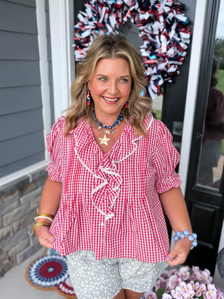Pretty Picnic Ruffle Blouse