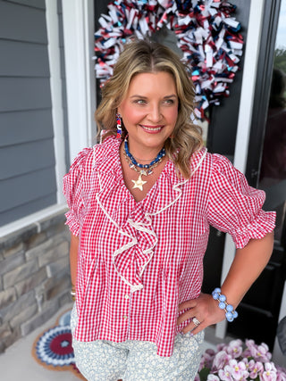 Pretty Picnic Ruffle Blouse
