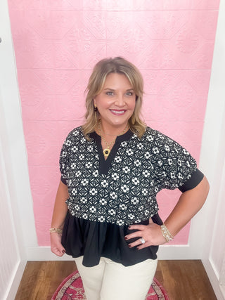 Midnight Petal Blouse