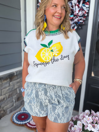 "Squeeze the Day" Graphic Sweater